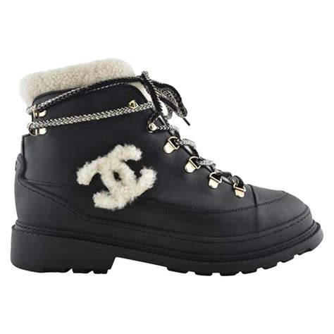 chanel shearling boots